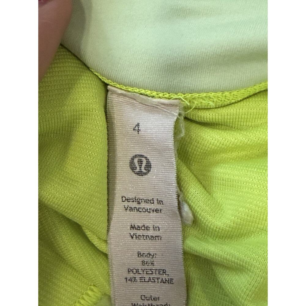 Lululemon Speed Up Shorts Women’s Size 4 Highlight Yellow - Picture 5 of 5